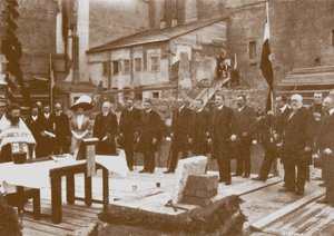 Öffentliches Gebet vor Beginn der Bauarbeiten der neuen deutschen Botschaft in St. Petersburg