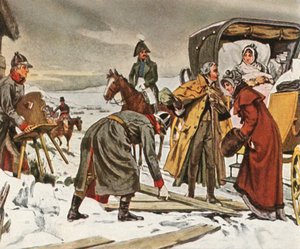 Königin Louise auf der Flucht nach Memel, 5. Januar 1807, 1936 von Unbekannt