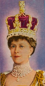 Königin Mary, Gemahlin von König Georg V., bei ihrer Krönung, 1911, 1935 von Unbekannt