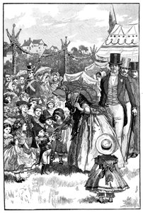 Königin Victoria und Prinz Albert bei einem Fest, Coburg, Deutschland, um 1840er Jahre, 1900 von Unbekannt