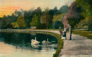 Queens Mere, Wimbledon, ca. 1910 von Unbekannt