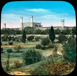Bahnhof, vom Queens Garden, Delhi, Indien, spätes 19. oder frühes 20. Jahrhundert von Unbekannt