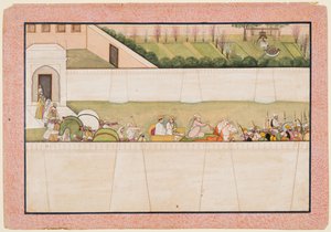 Ramas Brüder Bharata und Shatrughna machen sich von Ayodhya auf, um Rama und Lakshmana zu finden..., 1775-80