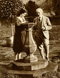 Ramsay MacDonald, erster Labour-Premierminister, in Chequers mit seiner Tochter, 1924, 1935
