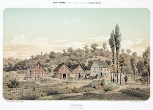 Rohstoffverarbeitung, Metallurgie Steinbruck Zinkerz-Waschwerke, Bensberg, Deutschland von Unbekannt