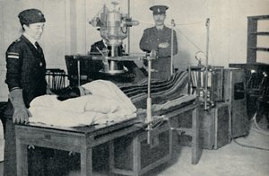 Strahlen, die die geheimen Winkel des Körpers enthüllen, um 1935