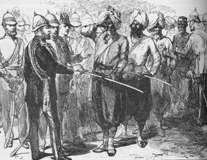 Empfang für die Überlebenden der Verteidigung von Lucknow, Indien, Januar 1876, 1908