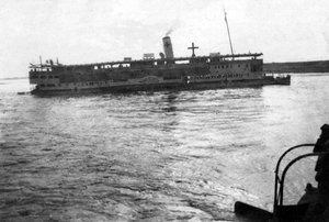 Rotes Kreuz Flussboot auf dem Tigris, Mesopotamien, Erster Weltkrieg, 1918