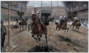 Probe für das Royal Military Tournament in der Agricultural Hall, Islington, London, 1886 von Unbekannt