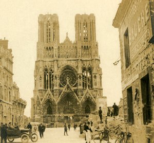 Kathedrale von Reims, Reims, Nordfrankreich, um 1914-1918 von Unbekannt