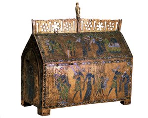 Reliquiar mit Szenen aus dem Leben der Heiligen Valeria, ca. 1170 von Unbekannt