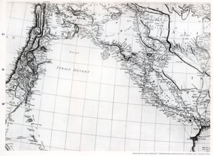 Rennells Karte der syrischen Wüste, datiert 1809, veröffentlicht 1831