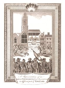 Darstellungen eines alten Turniers, das in verschiedenen Teilen Englands praktiziert wurde, 1794 von Unbekannt