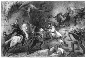 Abwehr eines Ausfalls aus Delhi, 1857 von Unbekannt
