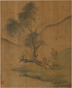 Rast unter Weiden, möglicherweise Ming-Dynastie, 1368-1644 von Unbekannt