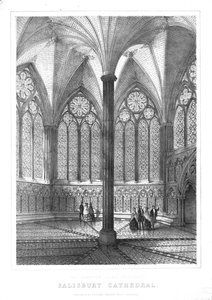Restauriertes Kapitelhaus der Kathedrale von Salisbury, Mitte bis Ende des 19. Jahrhunderts von Unbekannt