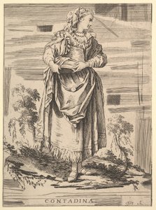 Rückseitige Kopie von Contadina, Recueil de diverses figures étrangères Inventées par F..., 18. Jahrhundert von Unbekannt