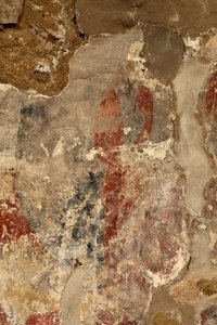 Ribelles. Die Kirche. Innenraum. Die Apsis. Die Wandmalereien. Detail. Romanik. von Unbekannt