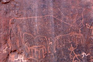 Felsmalereien bei Inchalt, GHAT, LIBYEN