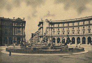 Rom - Esedra-Platz und der Naiaden-Brunnen, 1910