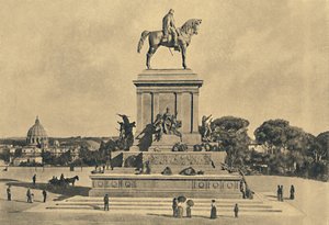 Roma - Janiculum-Hügel - Denkmal für Garibaldi, von Emilio Gallori, 1895, 1910 von Unbekannt