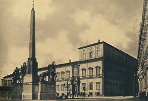 Rom - Der Quirinalspalast und der Brunnen, 1910