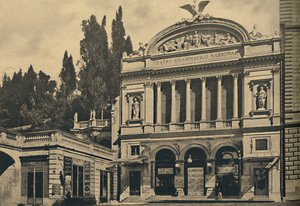 Roma - Via Nazionale. Nationales Dramatisches Theater und Colonna Villa, 1910 von Unbekannt