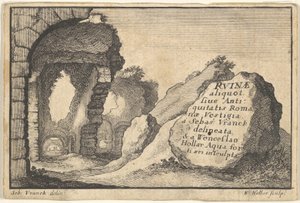 Römische Ruinen, zweite Version des Titelblatts, ca. 1650 von Unbekannt