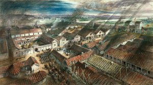 Römisches Fort in London, ca. 122 n. Chr. von Unbekannt