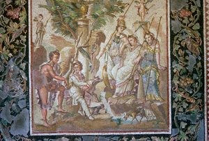 Römisches Mosaik des Urteils des Paris