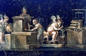 Römisches Wandgemälde, Haus der Vettii Pompeji, Italien