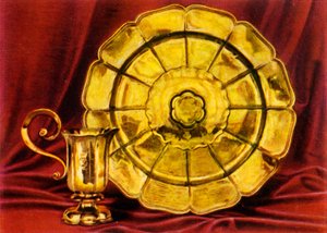 Rosenwasserkanne und Becken, 1938 von Unbekannt