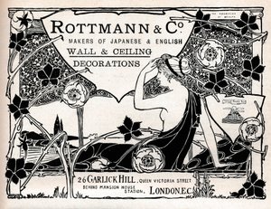 Rottmann & Co., Hersteller von japanischen und englischen Wand- und Deckendekorationen, 1897
