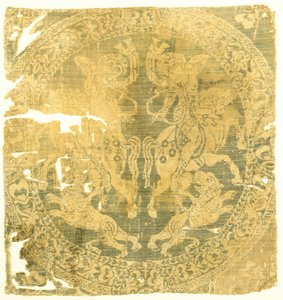 Rundel mit Amazonen und einem Kreuz, byzantinisch, 7.-9. Jahrhundert von Unbekannt