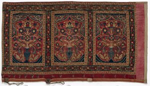 Königliches Rundzelt für Muhammad Shah, Wandpaneel mit drei Paneelen A, 1834-1848 von Unbekannt