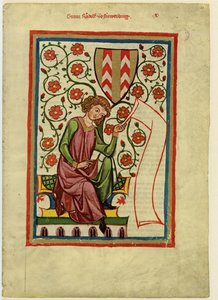Rudolf II. von Fenis aus dem Codex Manesse, zwischen 1305 und 1340 von Unbekannt