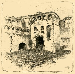 Ruinen des Bischofspalastes, 1898 von Unbekannt