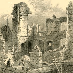 Ruinen des Klosters St. Klara, ca. 1872