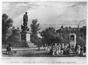 Russell Square und die Statue des Herzogs von Bedford, London, 19. Jahrhundert 1907