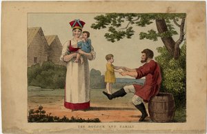 Russische Bauernfamilie, 1810er Jahre
