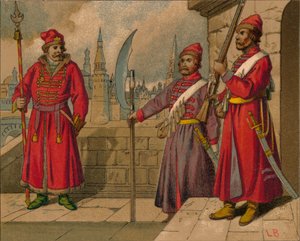 Russische Strelitzi und türkische Wachen des 17. Jahrhunderts - Offizier, Soldaten, 19. Jahrhundert von Unbekannt