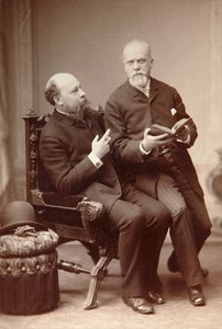 Russischer Künstler Pavel Shukovsky und Historiker Alexander Onegin, Weimar, Deutschland, späte 19. Jahrhundert