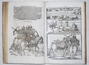 Russische Krieger. Siegmund von Herberstein reist durch Russland. Aus: Rerum Moscoviticarum commentarii, 1571 von Unbekannt