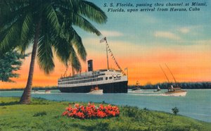 SS Florida, Miami, Florida, bei der Ankunft aus Havanna, Kuba, ca. 1931