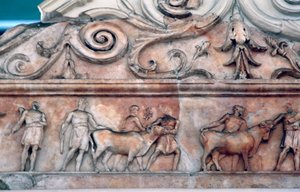 Opferszene auf der Ara Pacis, Rom