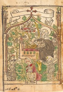 Heiliger Alto, Heilige Brigida und die Gründer des Mariamünsters, um 1500 von Unbekannt