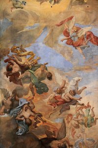 Deckenfresko der Basilika Saint Ambrose & Saint Charles, Rom, Italien von Unbekannt