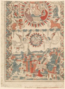 Heiliger Bonaventura kommt an und predigt in Lyon, 1480-1490 von Unbekannt