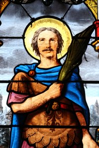 Saint Fargeau Kirche. Glasfenster. Heiliger Julien. Frankreich von Unbekannt