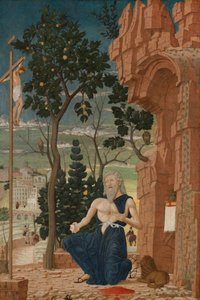 Heiliger Hieronymus in der Wildnis, ca. 1475 von Unbekannt